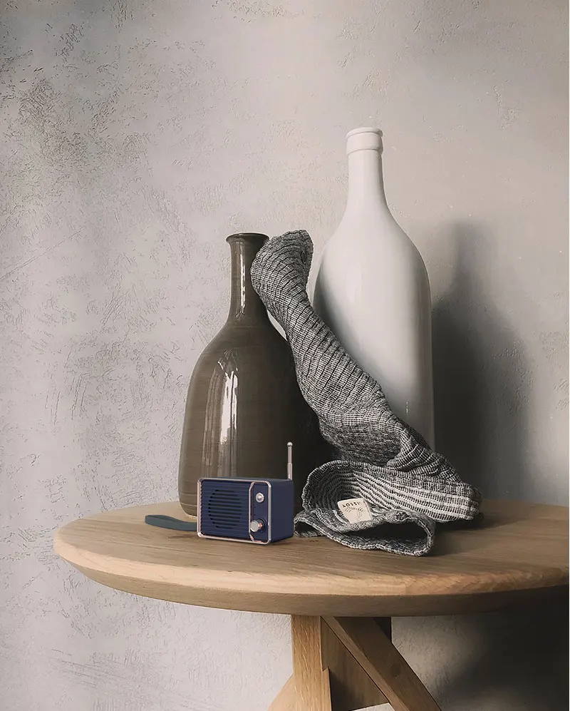 Beauty design retro TV classical speaker square shape radio mini speaker 3D surround handsfree portable bluetooth speaker DW01 - ANKUX.COM