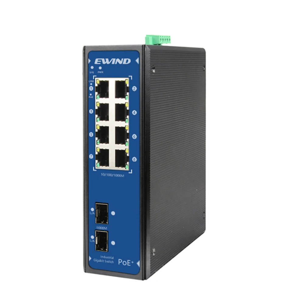 Factory Full Gigabit Din Rail Outdoor Industrial Switch 2 Port With 1sfp Slot Fiber