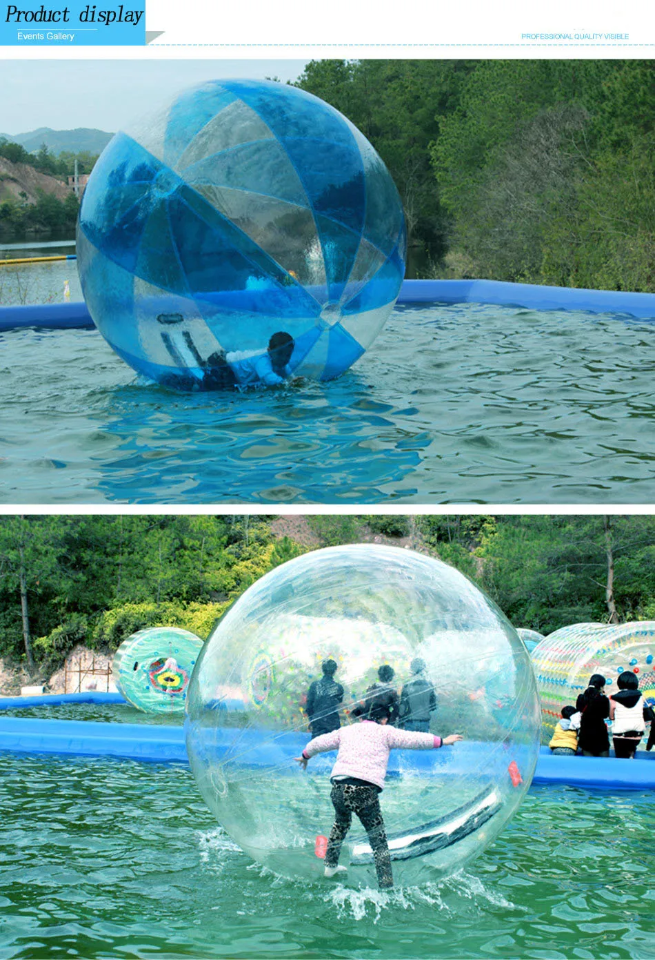 giant bubble ball walk on water