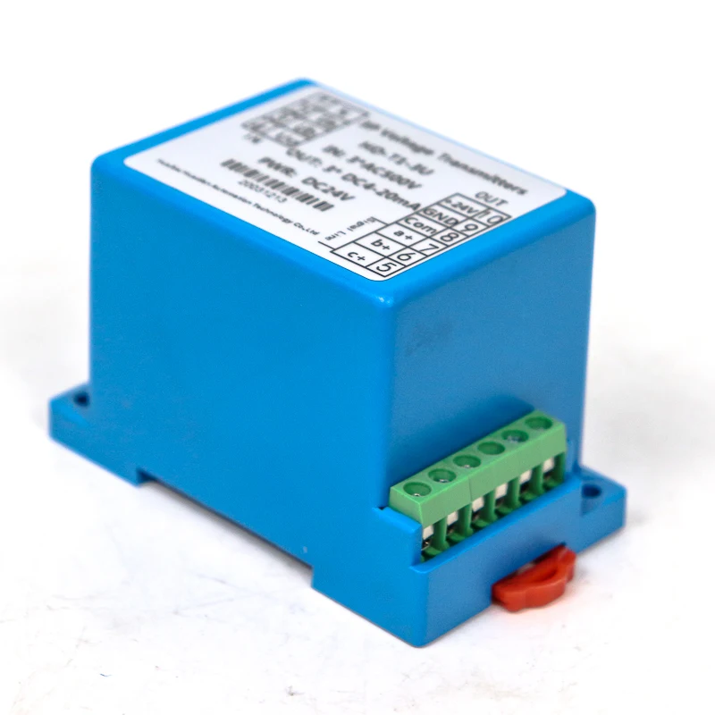 Loulensy 3-Phase AC Voltage Transducer Sensor Transformer Transmitter 3-input 0-500V AC with 3-output 4-20mA DC 