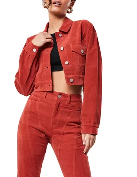 red denim jacket cropped
