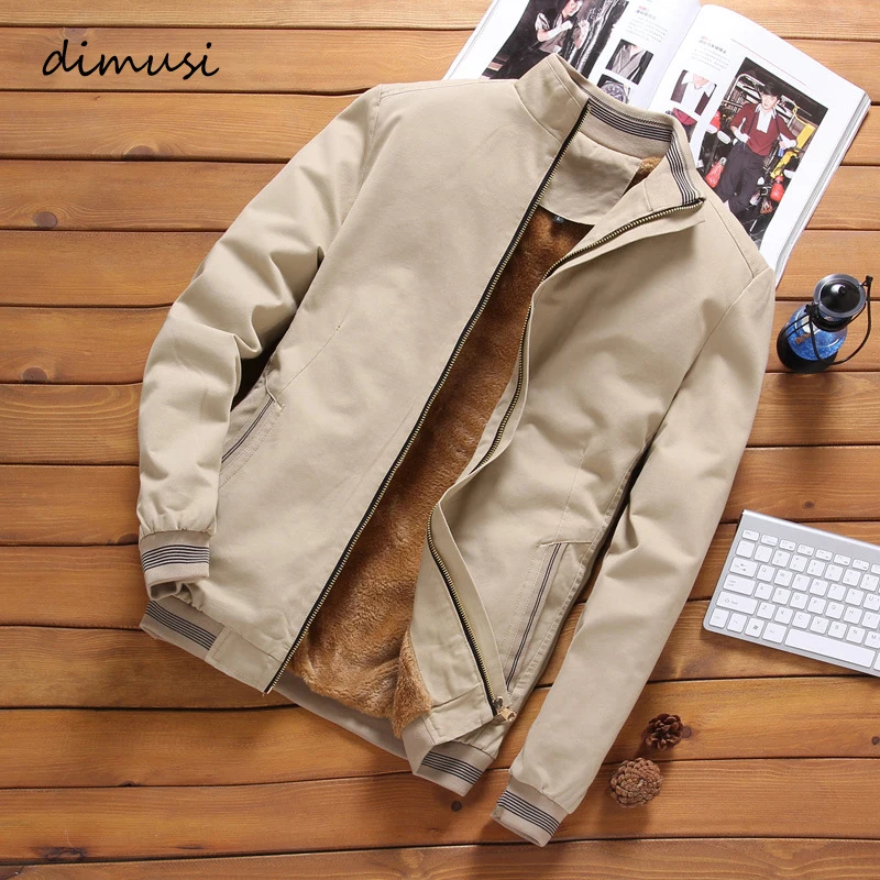Autumn Bomber Jackets Casual Male Outwear Fleece Thick Warm Windbreaker Jacket Mens Baseball Coats Clothing_voghion.com