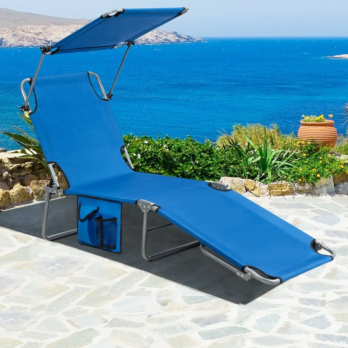 Folding Chair at Pool area with Canopy