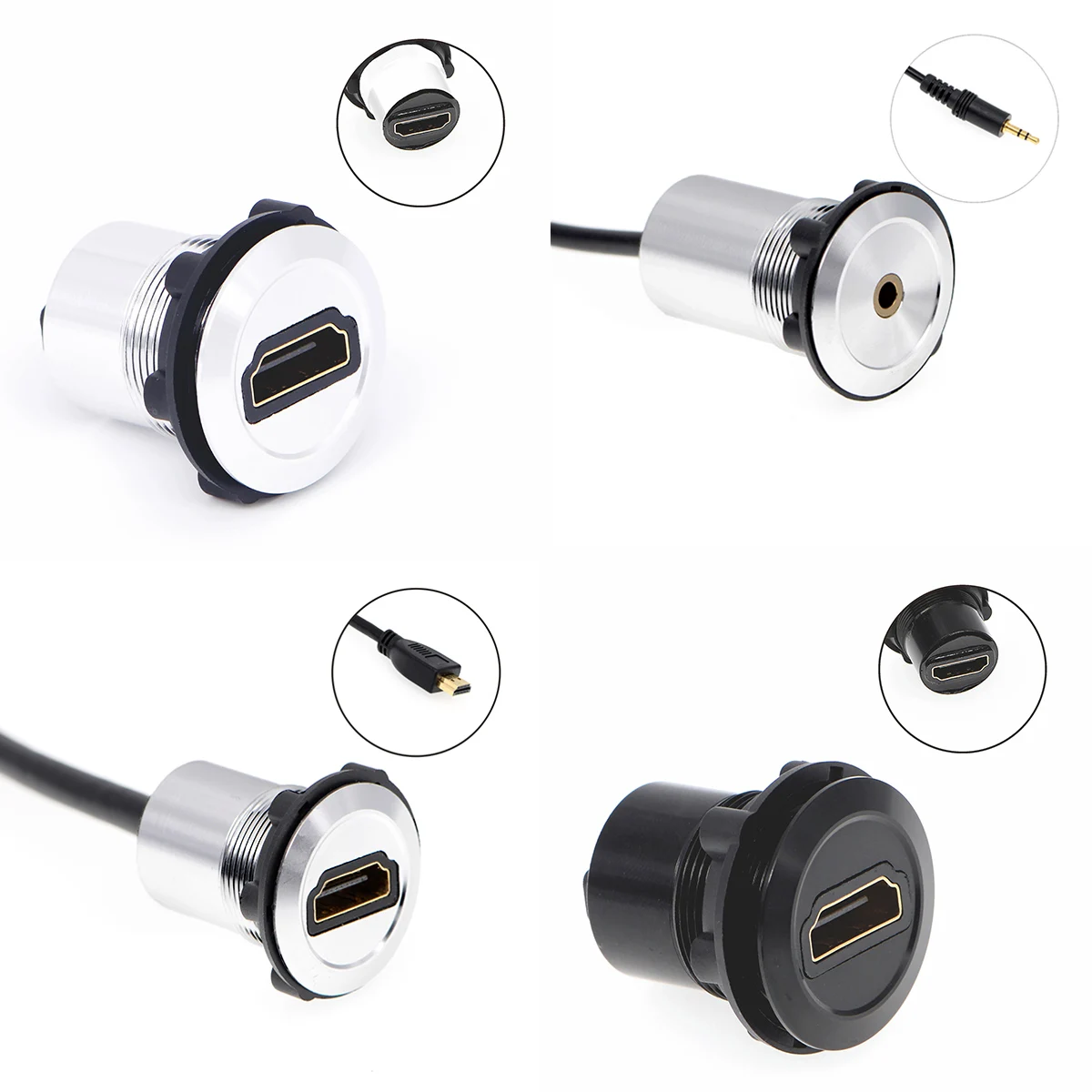 Floating Usb Connector Circular Waterproof Panel Mount USB Connector Adapters USB3.0 Female ...