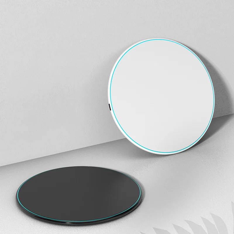 Round Design Led Edge Qi 10W Quick Wireless charger - ANKUX.COM