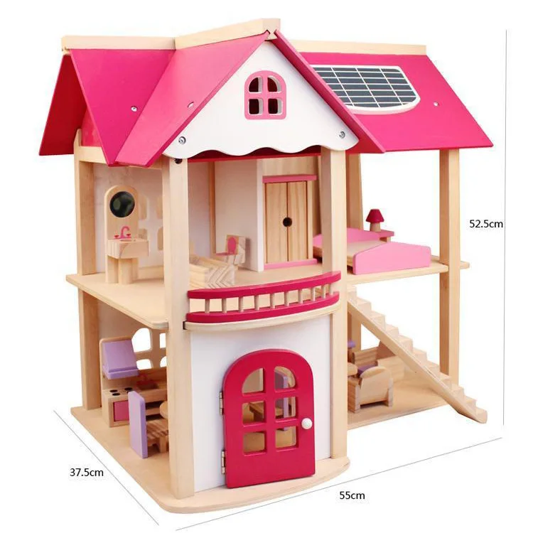 DIY Doll House Furniture Kit DIY Mini Dollhouse Wooden Toy for Children Birthday Gifts for Ages 3+ Years