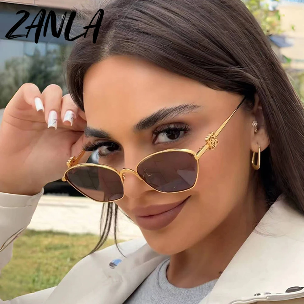 Retro Oval Metal Sunglasses for Women UV400 Polarized Cat Eye Gold Frame Small Amazon.com: Rmerom Retro Gold Metal Oval 90s Sunglasses for  main image 4