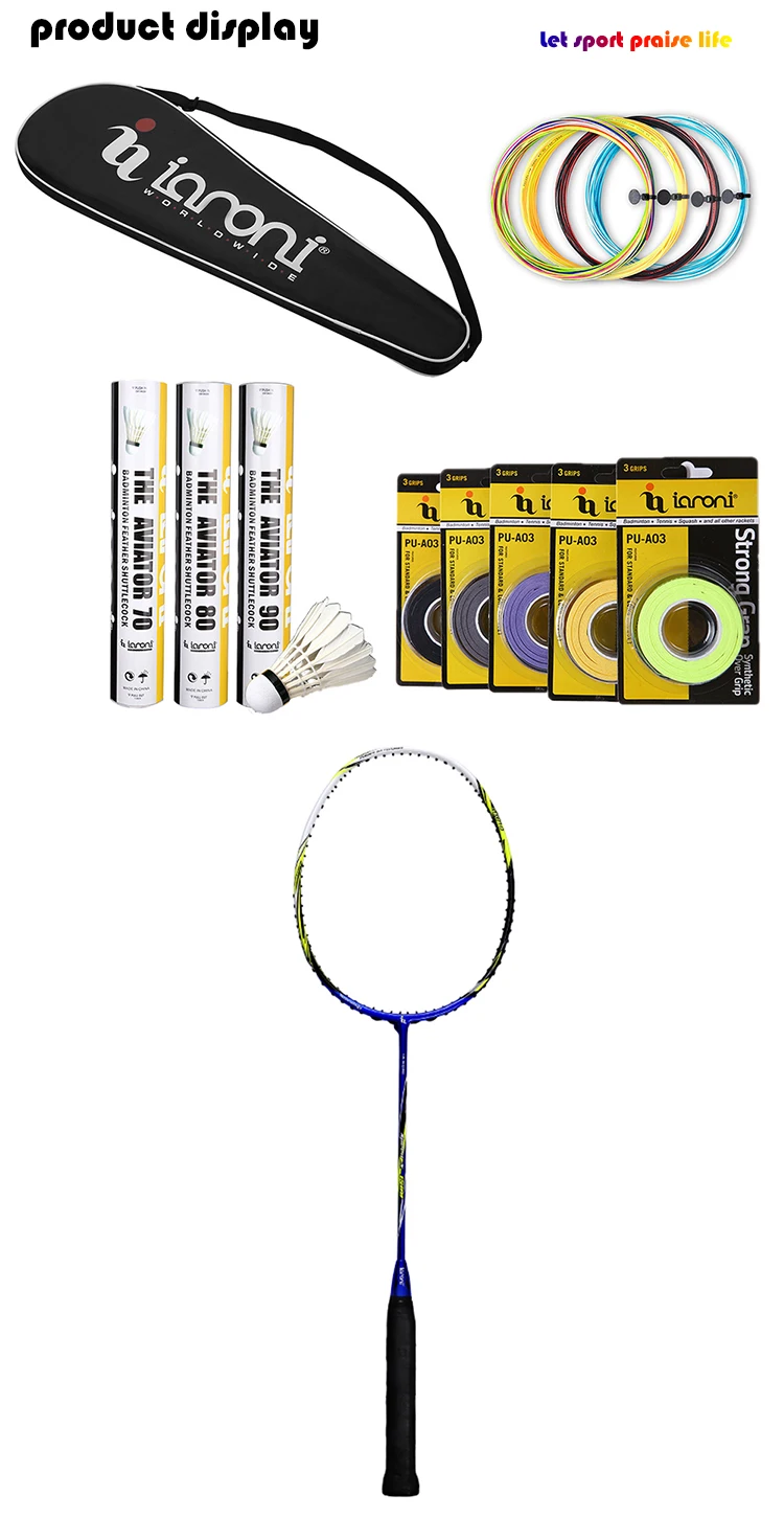 Print 5u Racket Speed X Blue Color Full Carbon Graphite Custom 5u Racket
