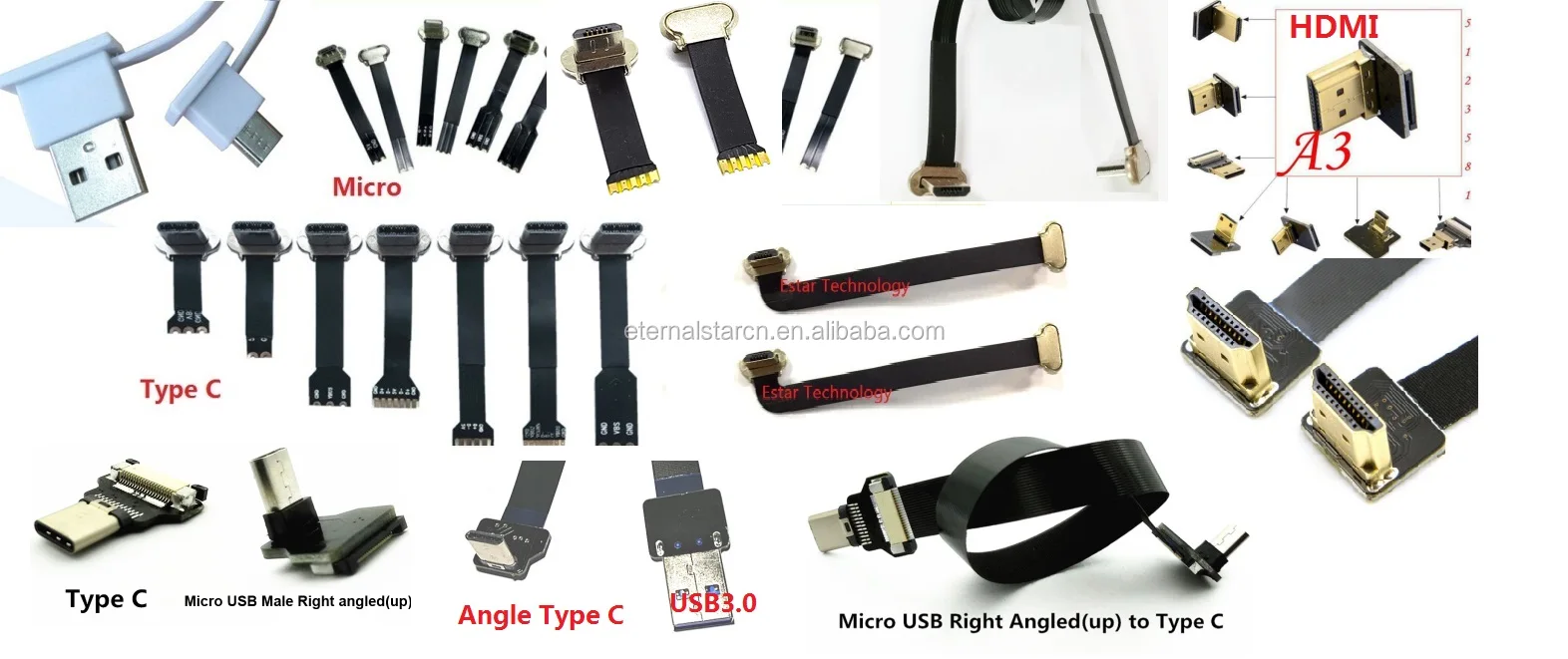 Flat Slim Thin Flex Fpc Cable Short Fpv Usb 3.1 Type C Charging Cable Buy Fpv Usb,Flat Thin