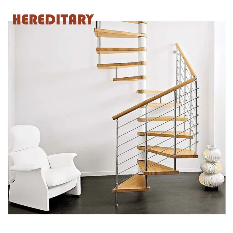 Modern Style Spiral Stairs Stainless Steel Grill Design Home Used