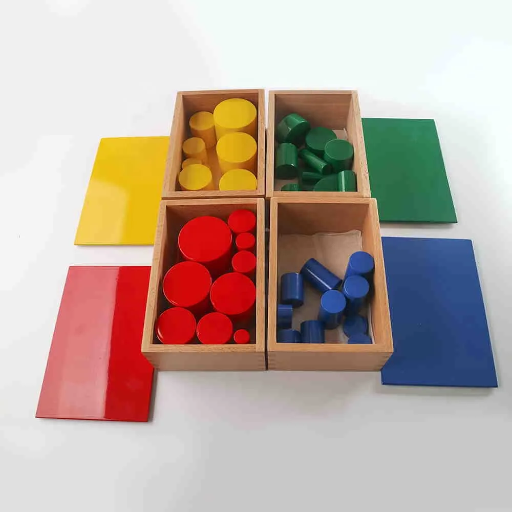 Centralized Procurement Available Beech Knobbed Sensorial Cylinder