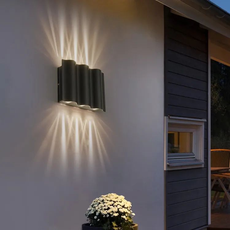 Decorative outdoor led wall lamps black simple wall mounted lights
