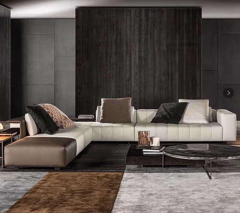 Nisco modern living room furniture contemporary textile surface simple sofa