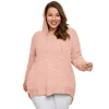 KSJ3176 Autumn and winter oversized women clothing 4 colors long sleeve hooded loose plus size pullover knit sweater