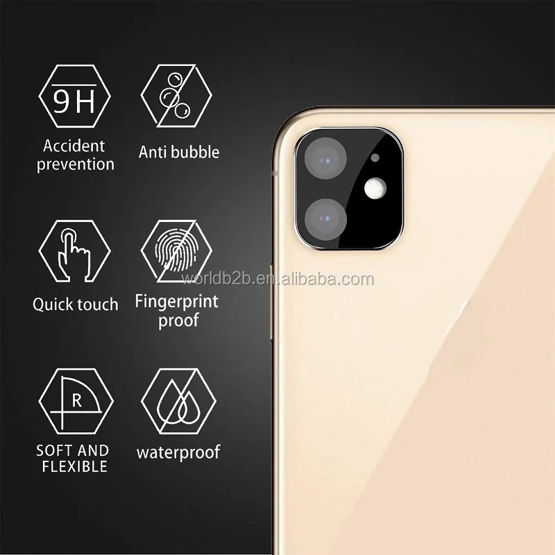 Camera Lens Protector for iPhone 11 , Ultra Thin Camera Tempered 9H Anti-Scratch Glass for iPhone 11