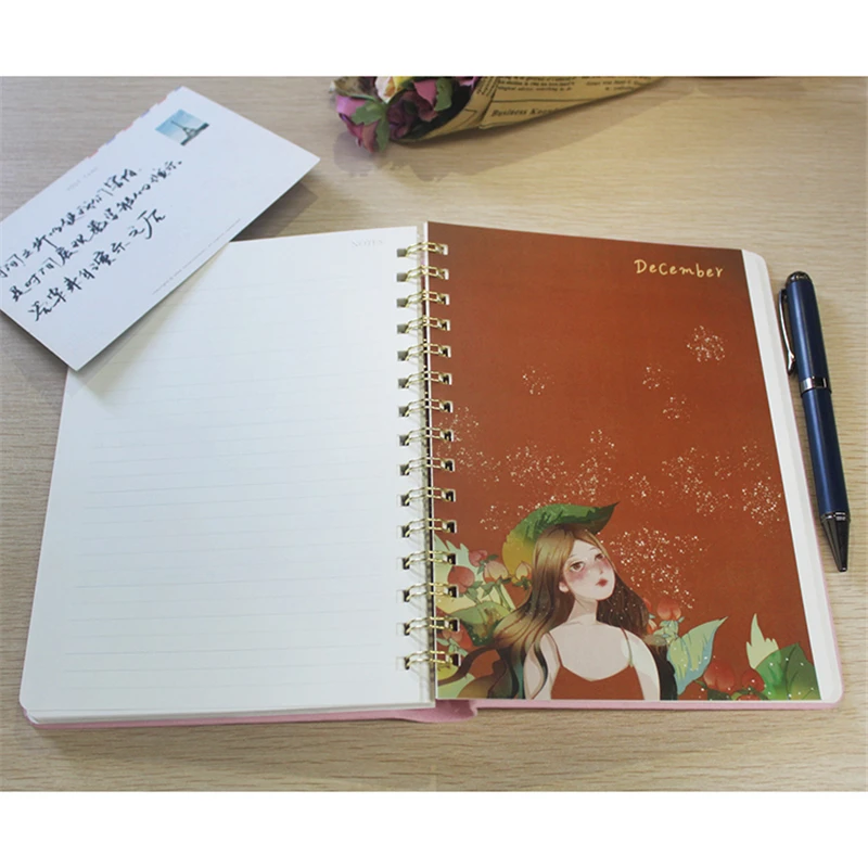 product-Dezheng-Bulk Plain Paper Custom Design Lined 5x825 Spiral Hardcover Notebook-img-2