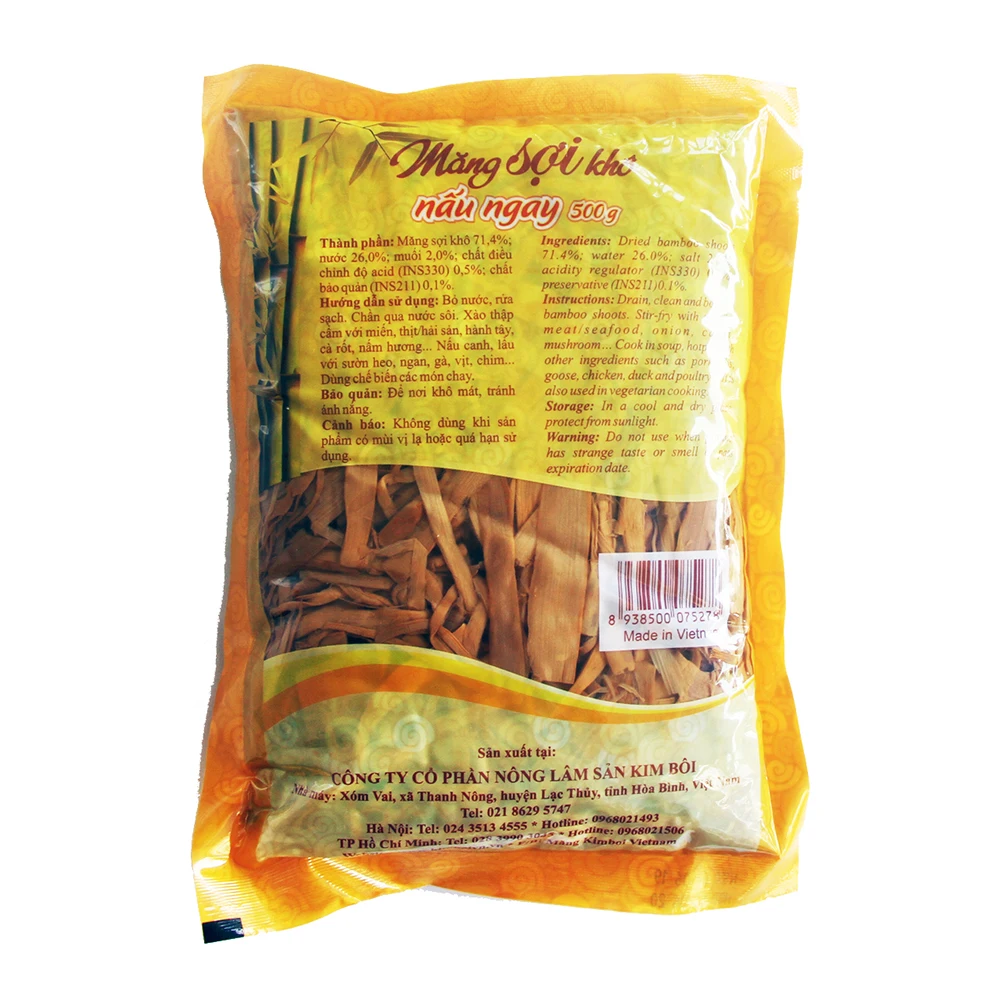 Vietnamese Dried Shredded Bamboo Shoots Buy Package Vegetables