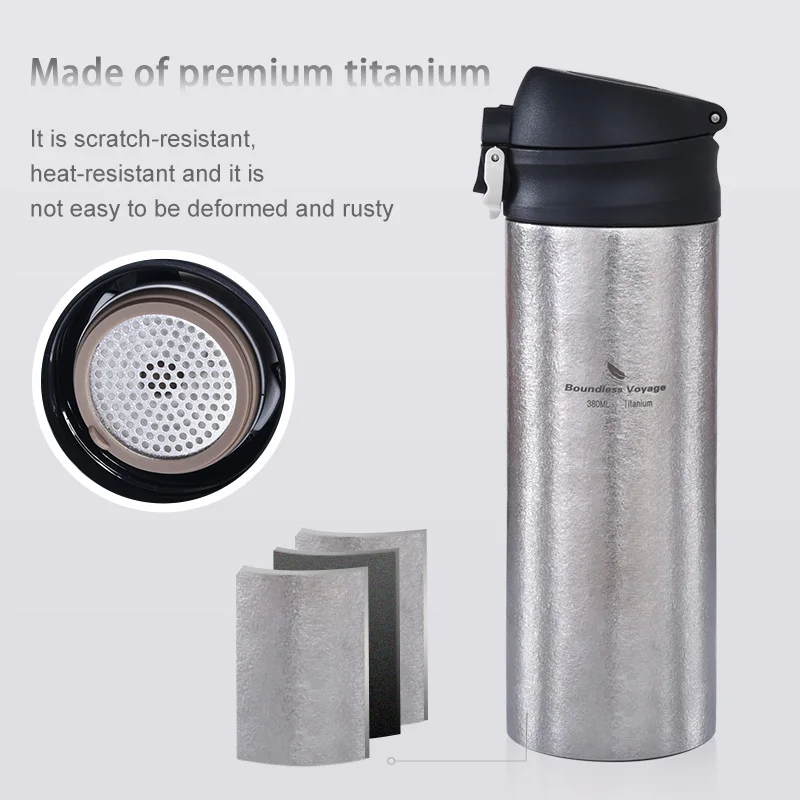 Titanium Vacuum-Insulated Bottle 380ml (12.84 oz) Single