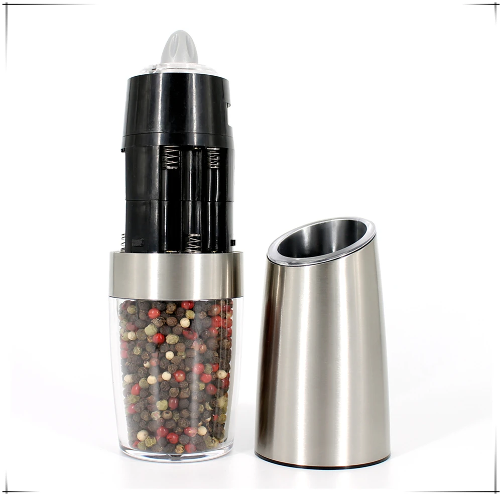 Gravity Automatic Salt And Pepper Mill Sets With Blue