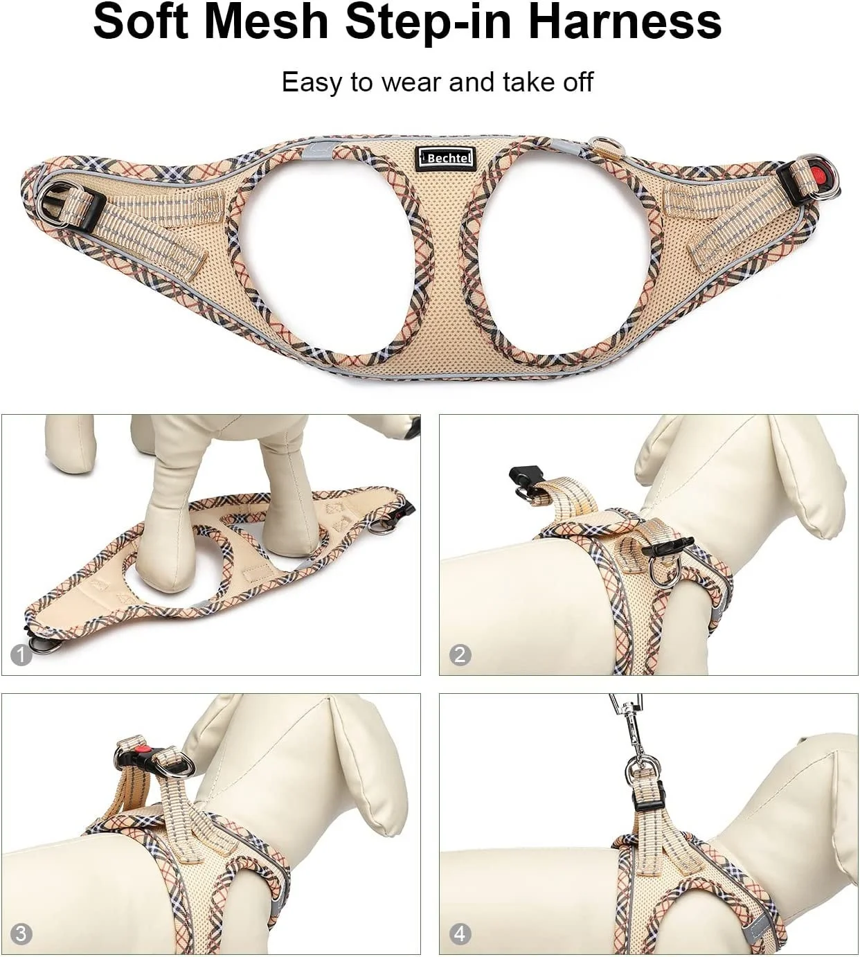 Luxury Anti-Escape Harness Vest Style Dog Cat Leash Reflective Feature Cute Animal Pattern Velvet Available Large XL Small Pets