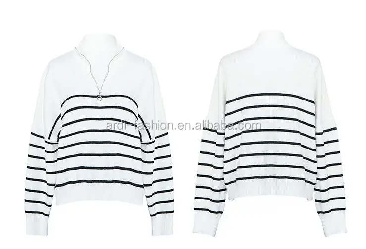 Circle Zipper Striped Knitting Pattern 