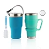 30OZ Stainless Steel Tumbler Wholesale Double Wall Insulted Tumbler Cup with Lid, Straw, Cleaner. Sponge Brush, Fabric Handle