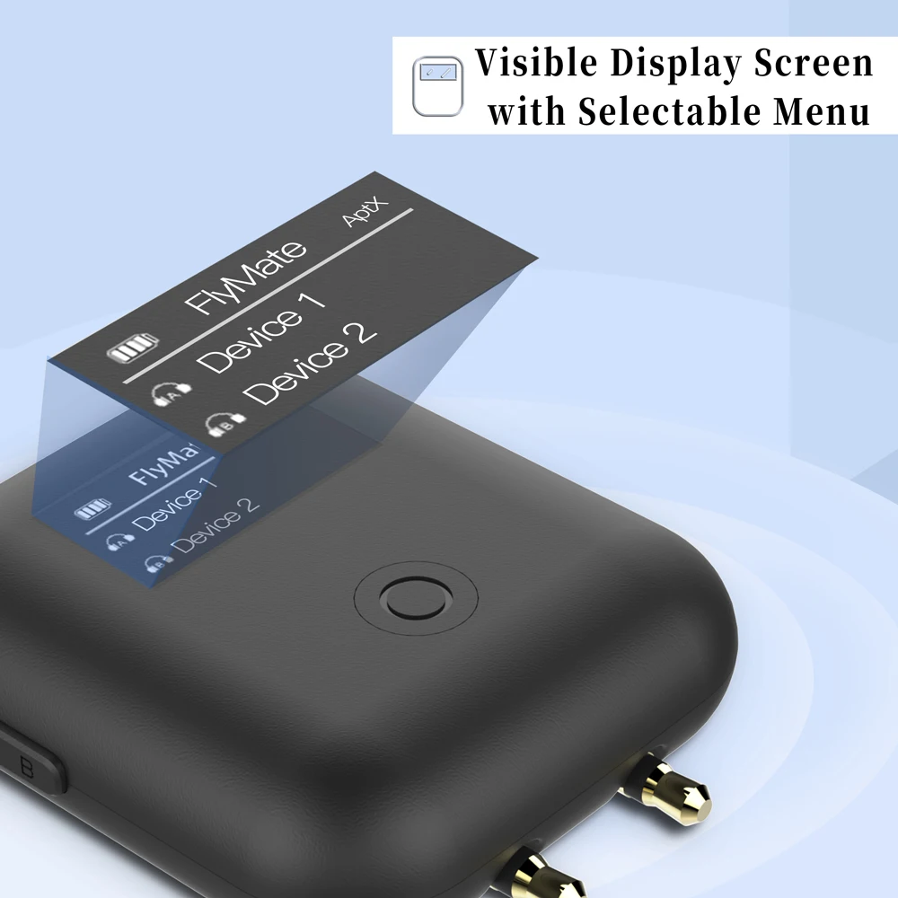 Bluetooth Transmitter With Display Long Battery Life Csr8675 Aptx Hd