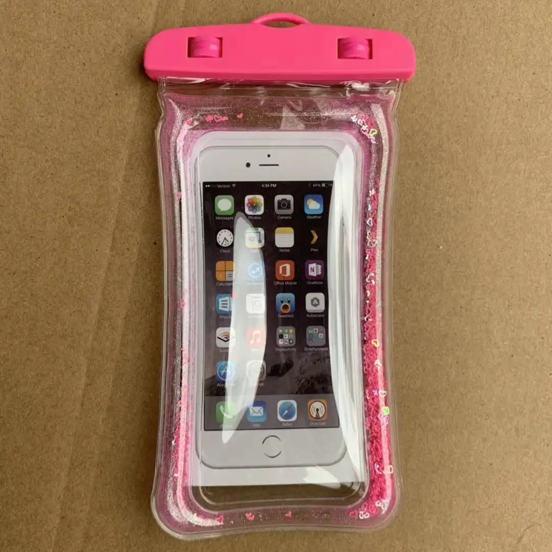 便携式折叠透明pvc手机壳防水袋带挂绳