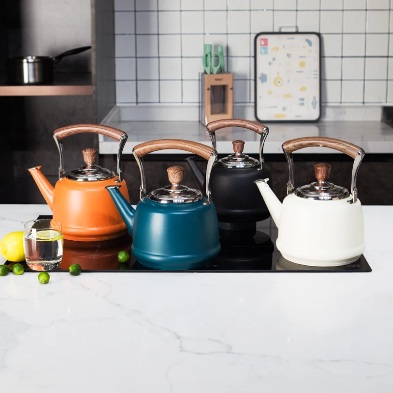 Gas Metal Silver Stovetop Induction Modern Tea Kettle Stove Top