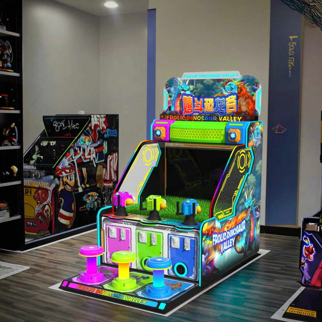 RaiseFun Factory Wholesale Dinosaur Valley 3-Player Water Cannon Shooting Game Coin Operated Prize Redemption for Water Parks details