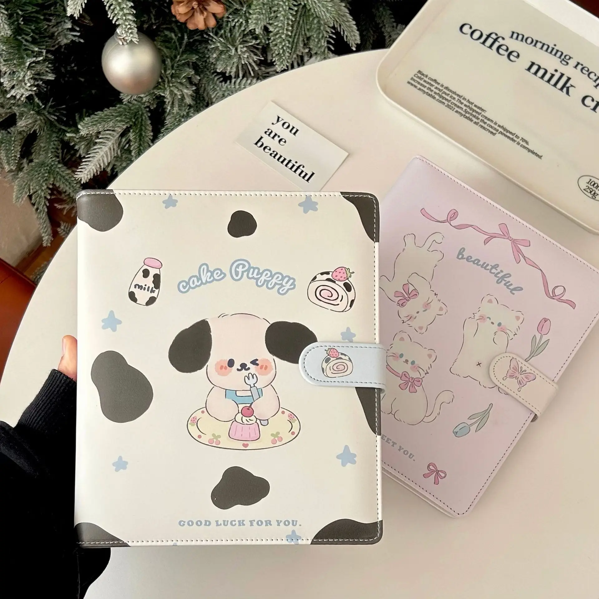 A5 PU Leather Kawaii Binder Photocards Holder Cover Big Size Kpop Idol ...