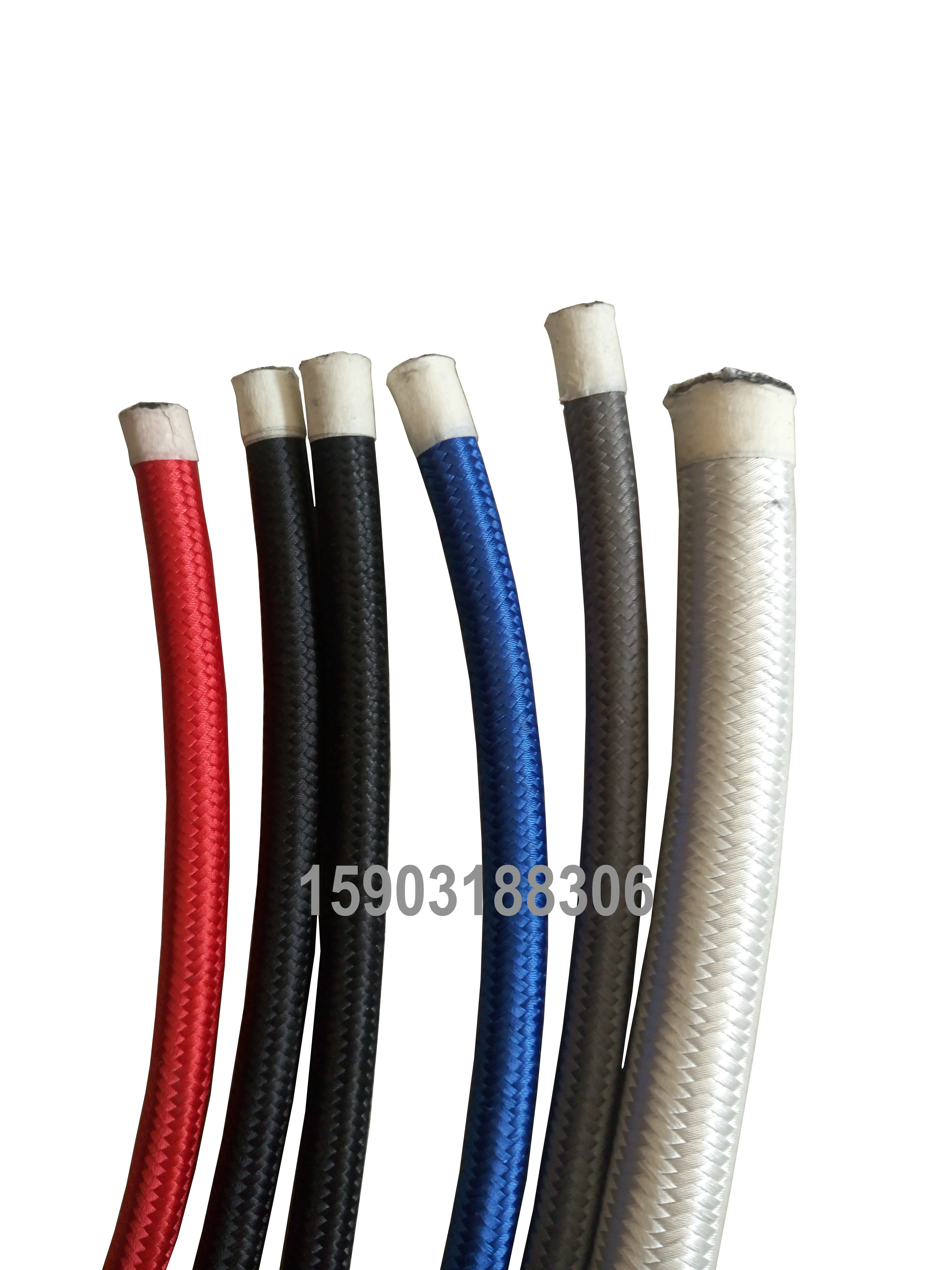 6an High Quality Of An6 Ptfe Inner Tube Black Nylon Overbraided Fuel
