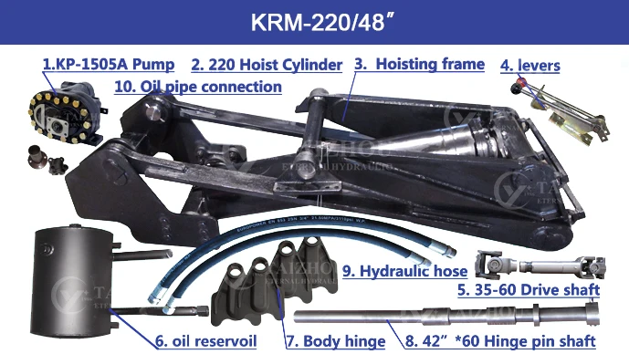 China Hydraulic pump hoist KRM201 for Japan dump truck cylinder