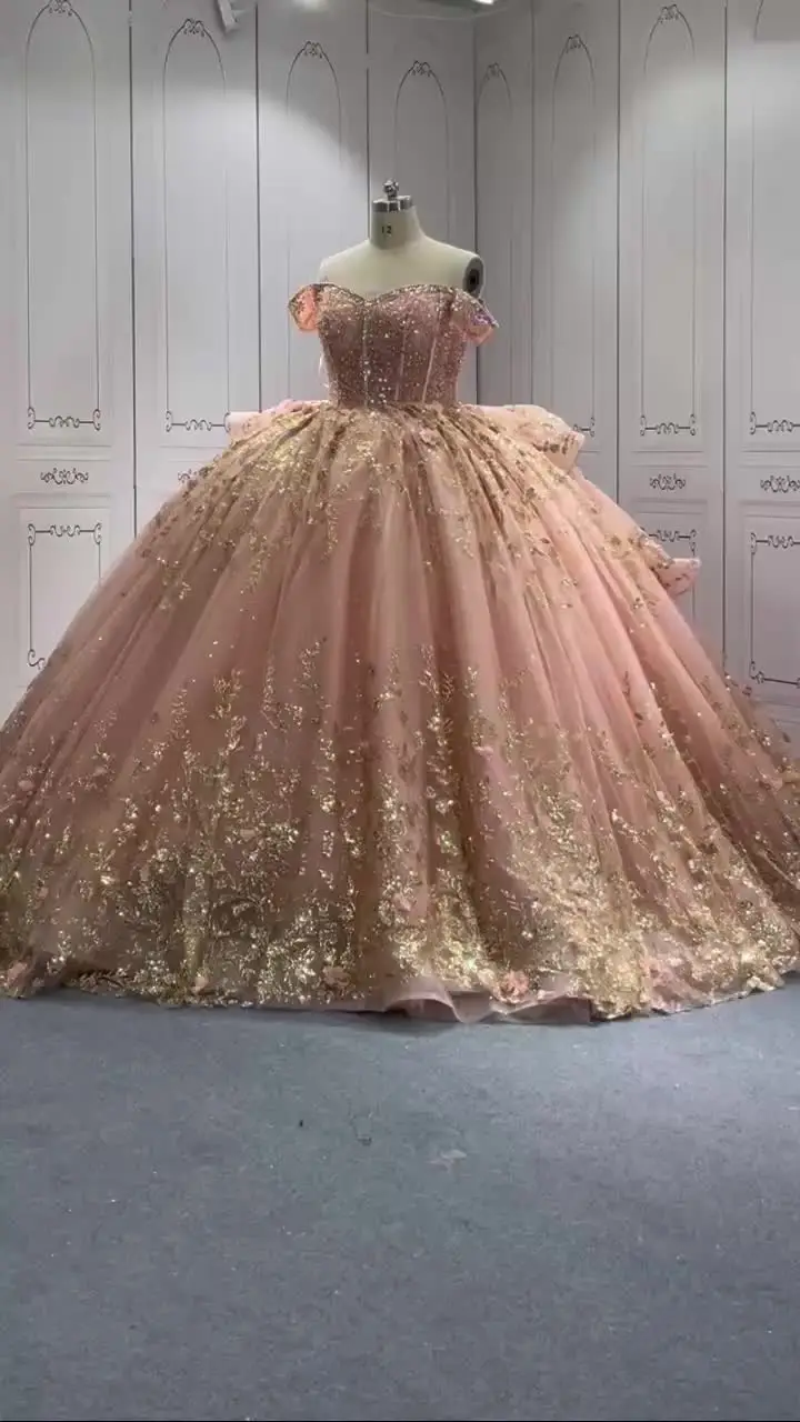 slim fit dress slacks Glitter Print Off Shoulder Corset Ball Gown by GLS Gloria GL3485