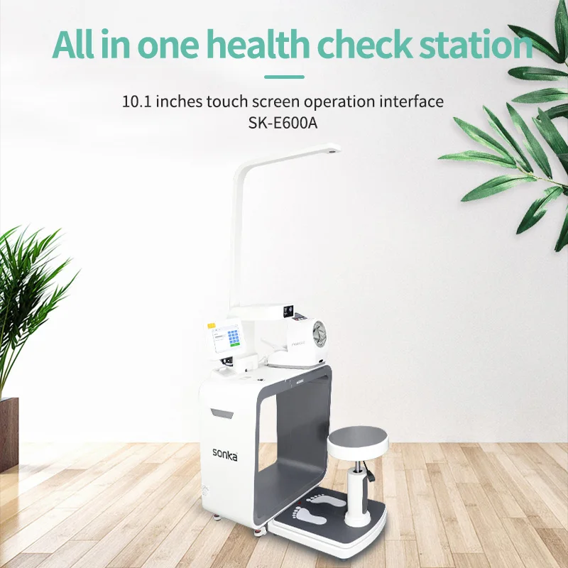 product hospital medical clinic self service health care weight scale touch screen body check blood pressure kiosk-61