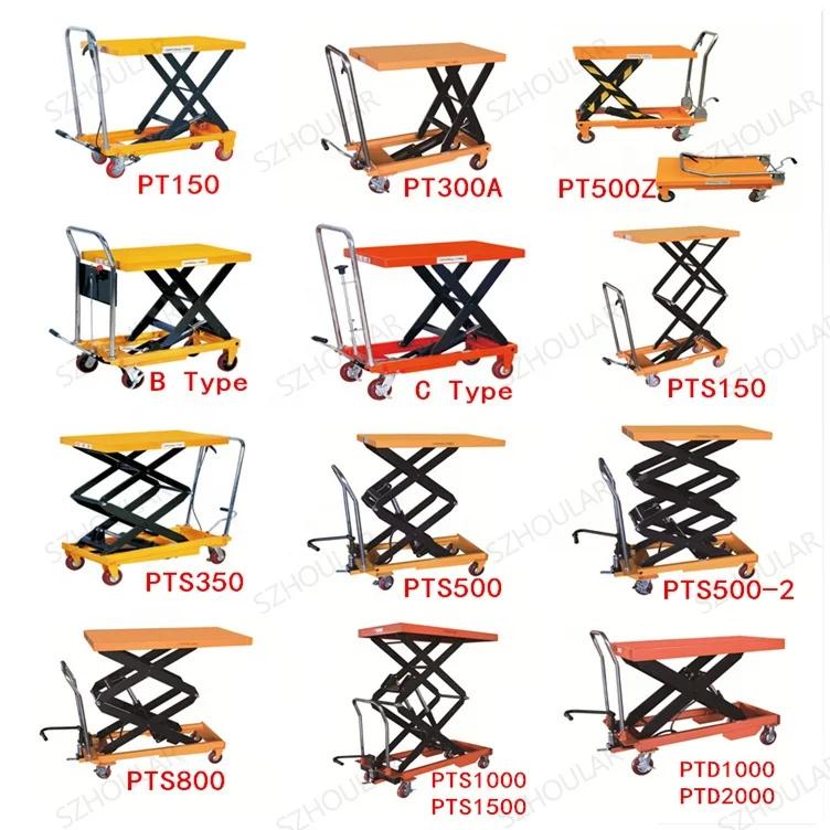 500kg 2m Lifting Equipment Lifting Trolleys Man Lift Table Manlift
