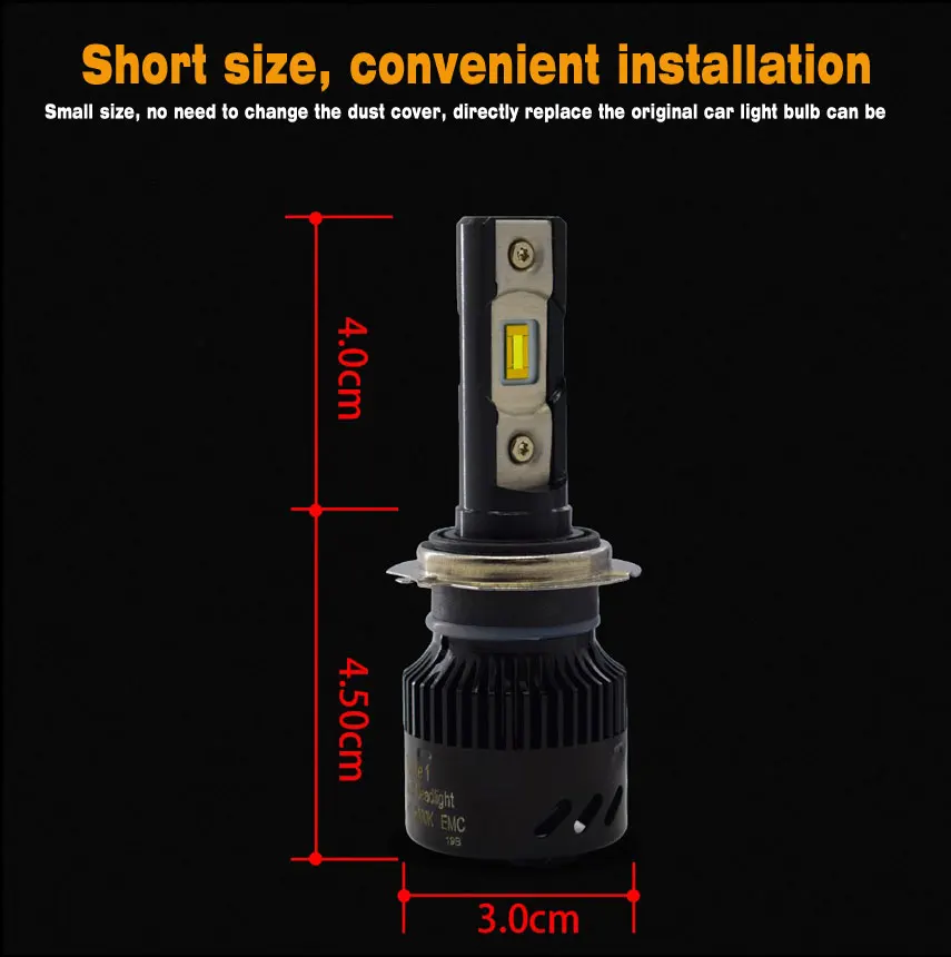 Led Car Headlamp 30w 3300lm F2 Atv Headlight H4 Led Lights 12v Auto