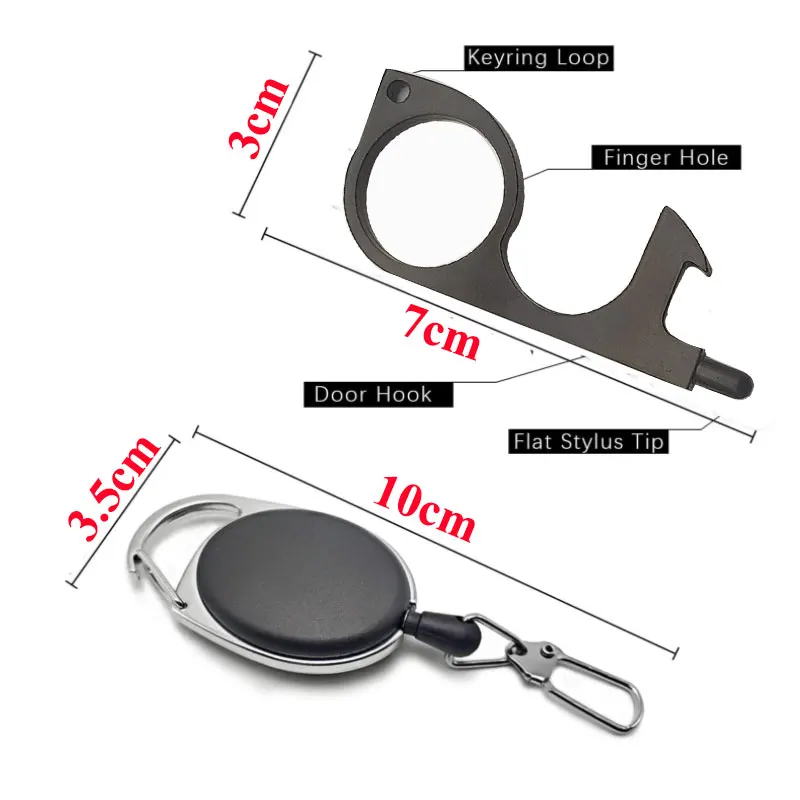 Amazon Popular Touch Screen Bottle Opener  Safe Clean Touch Tool Keychains Key No Touch Door Opener with Laser logo