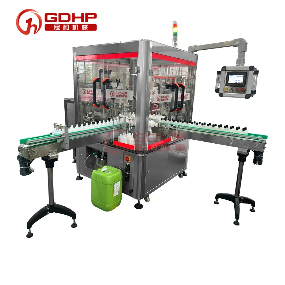 Customized All-In-One Automatic Rotary Filling Capping Machine for Cosmetics Food Emollient Oil Body Lotion Glycerin Water PLC