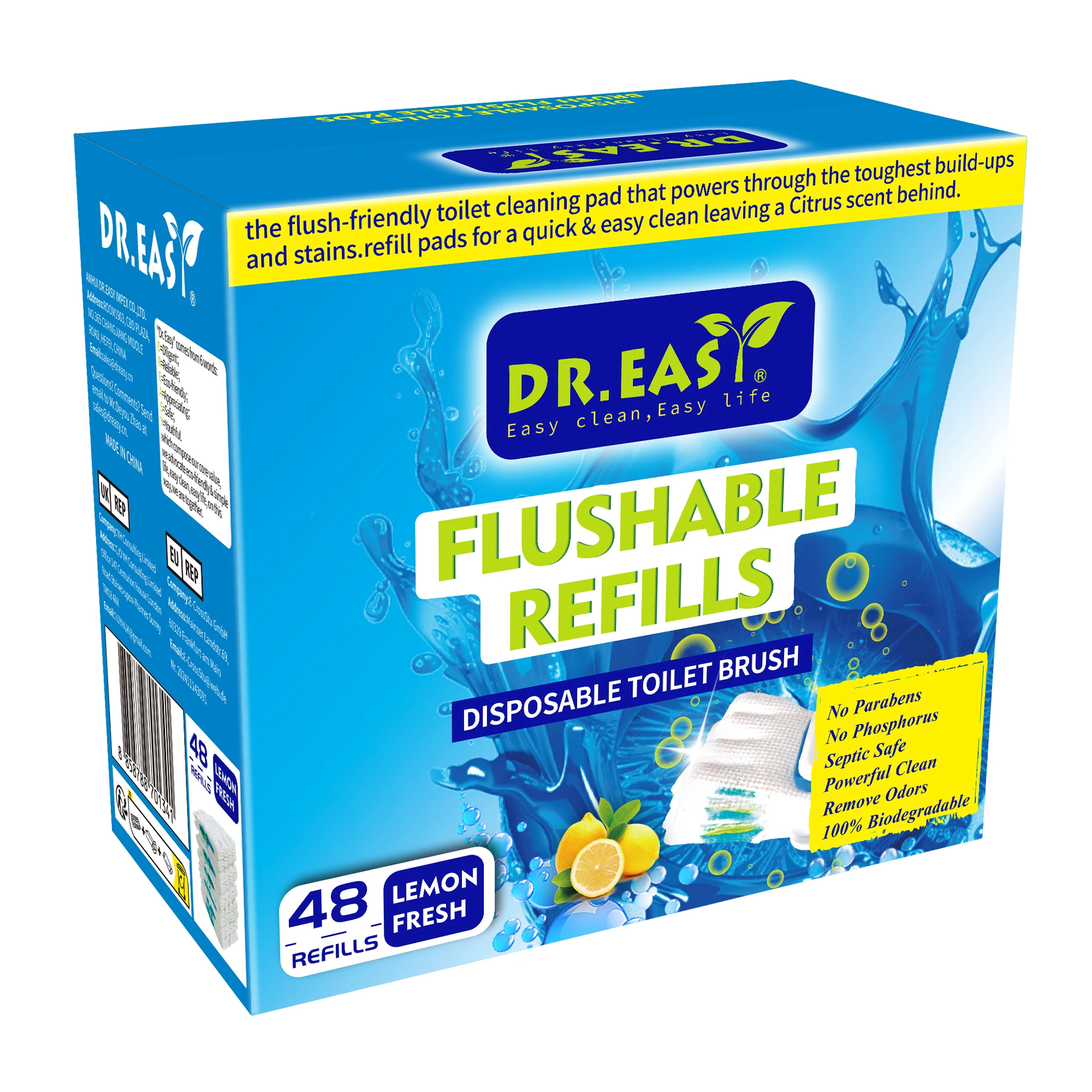product flashbale toilet cleaning tablets with lemon scented detergent-1