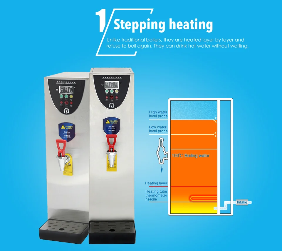 Xeoleo 10l Hot Water Dispenser Commercial Hot Water Machine 35l/h Stainless Steel Water Boiler