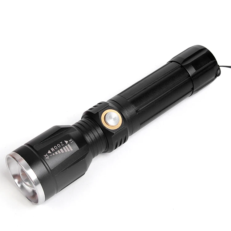 Powered function USB Rechargeable Super Bright 3.7v LED Zoomable Aluminum Alloy Rechargeable Flashlight