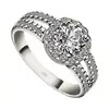 925 Sterling Silver Cubic Zircon Luxury Wedding Engagement Bridal Ring
