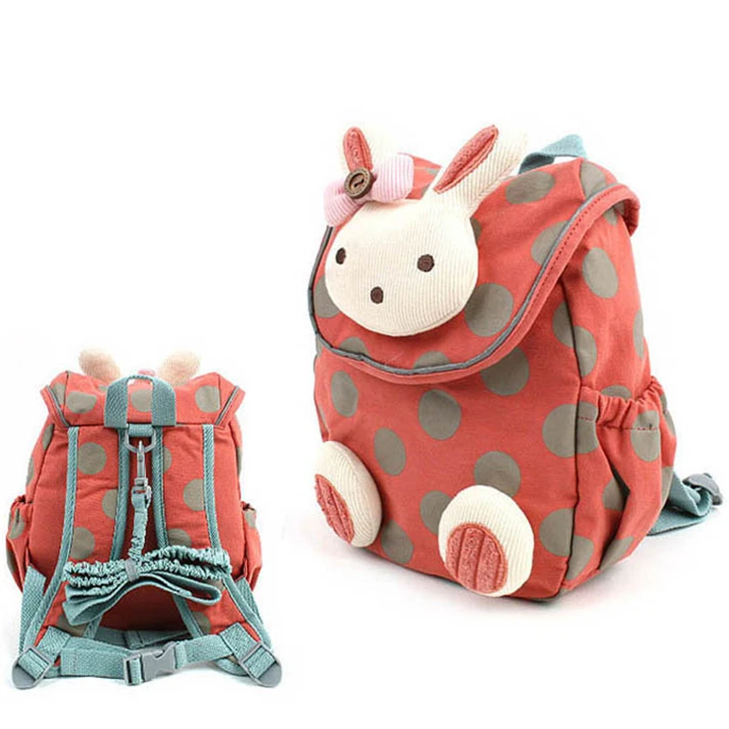 mochilas Christmas Gift Cute Rabbit Kids Backpack Cotton Fabric Backpack For Children School Bag Toddler Anti-lost Bags For Age 1-3 Years