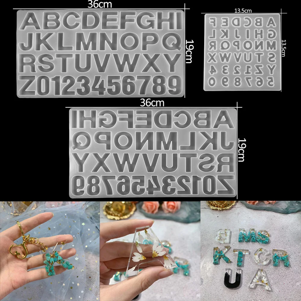 Resin Silicone Mold - 26 Letters & Numbers for DIY Crafts