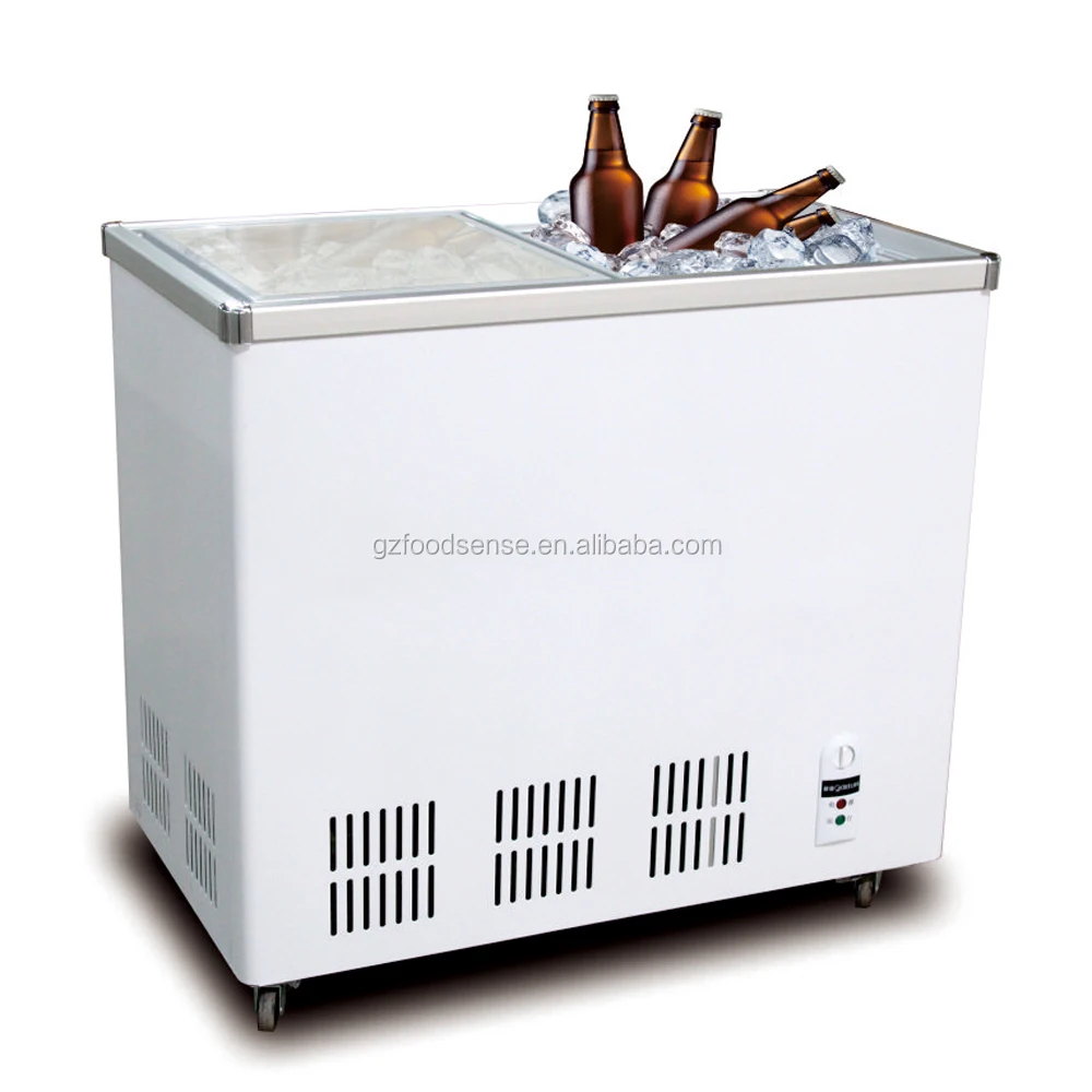 Commercial supermarket vertical upright glass door ice cream display refrigerators deep chest freezers fridge for sale