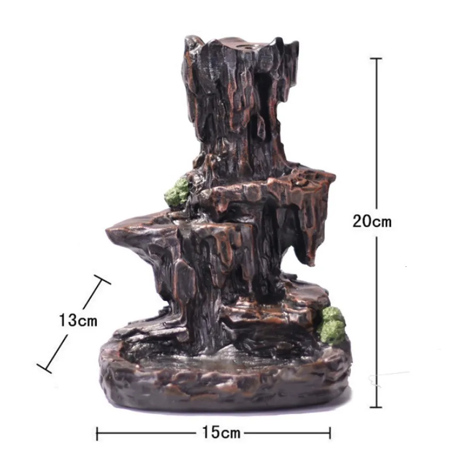 Resin Rockery Incense Burner Ceramic Backflow Incense Burner Resin ...