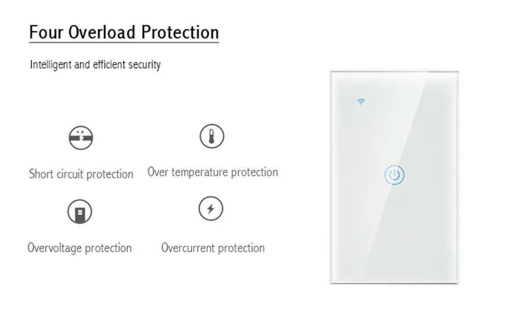1GANG US Zigbee Switch/Smart Wireless Light Switch Zigbee Touch Switch Compatible with Alexa/GoogleHome/IFTTT - ANKUX.COM