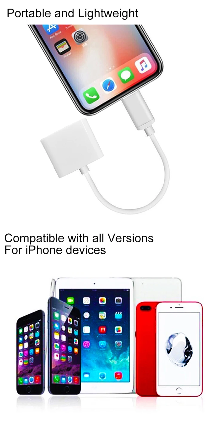Music 3.5mm Jack Adaptor 2 In 1 Fast Charger Headphone Adapter For iPhone.jpg