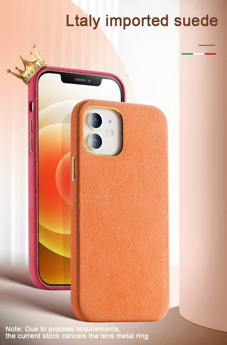 Tenchen Luxury Suede Soft Case For Iphone 12 11 Pro Max 7 8plus X